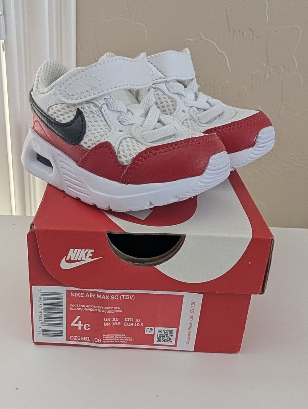 NikeAir Max SC TD 'White University Red'Favorite- RARE